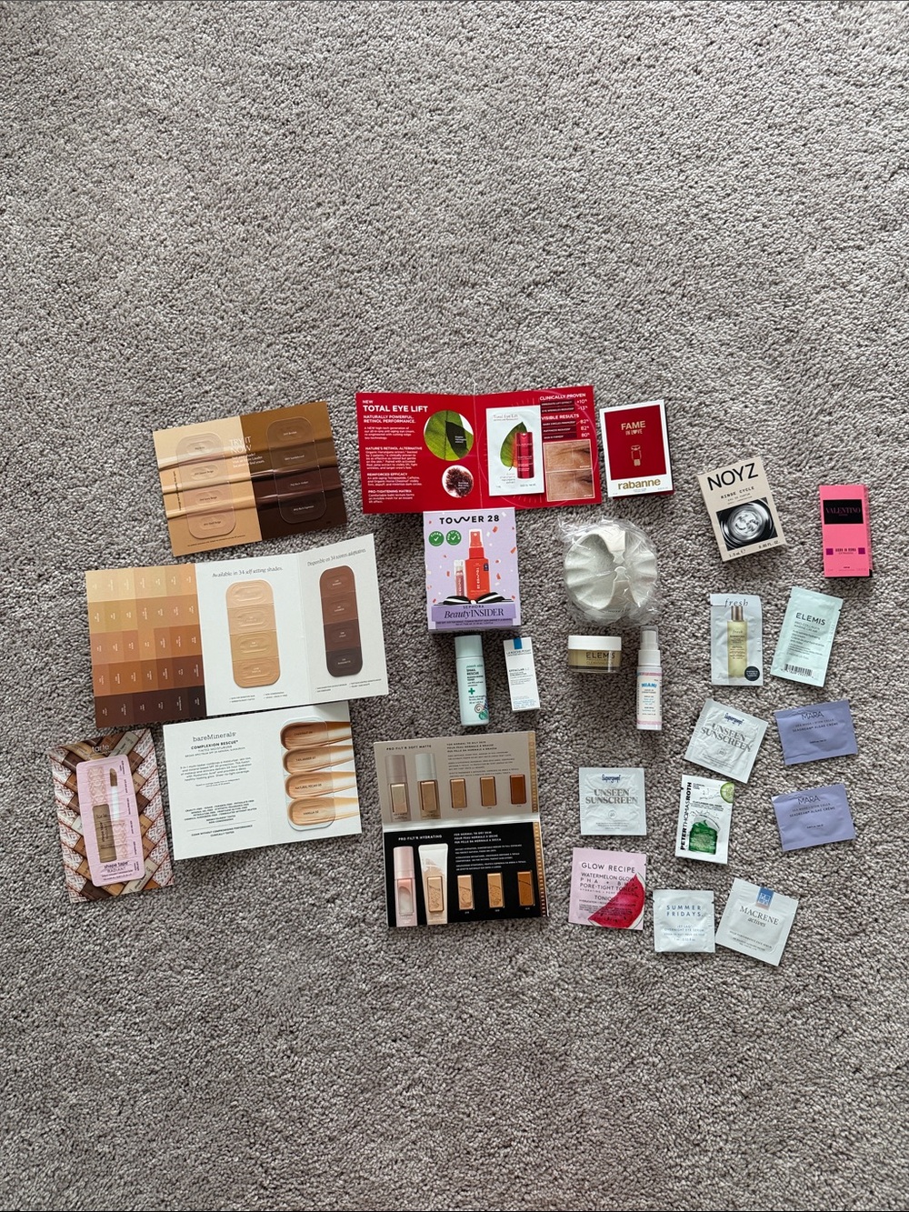 25 Sephora Ulta Samples Skincare cosmetics foundation serums toner hair care